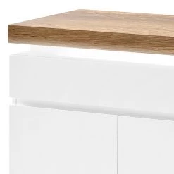 Fredriks Enfilade Namona II - Éclairage inclus - Imitation chêne / Blanc -Meubles de salon Soldes 1000255074 220701 032 DETAILS P000000001000255074