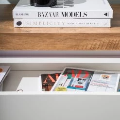 Fredriks Buffet Namona I - Éclairage inclus - Imitation chêne / Blanc -Meubles de salon Soldes 1000255076 220803 050 DETAILS P000000001000255076