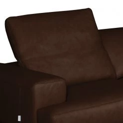 Loftscape Canapé d’angle Iglesia - Cuir véritable - Cuir Nadra: Marron foncé - Méridienne courte à droite (vue de face) - Argenté - Hêtre -Meubles de salon Soldes 1000255111 210423 10015300023 DETAILS P000000001000255111