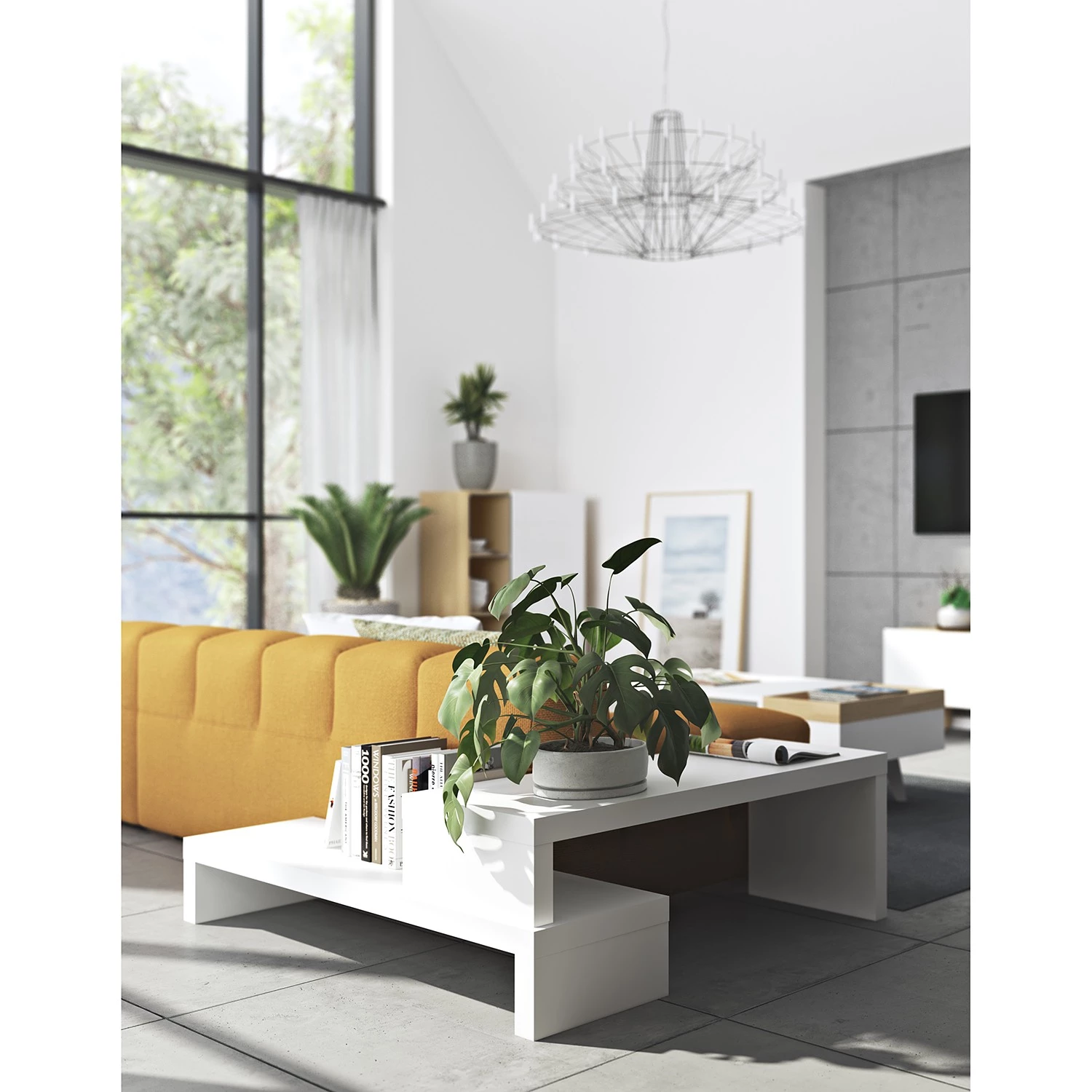 Temahome Meuble TV Chico - Blanc 4 Temahome Meuble TV Chico - Blanc – Image 2