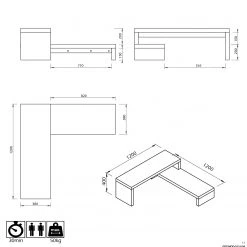 Temahome Meuble TV Chico - Blanc 21 Temahome Meuble TV Chico - Blanc -Meubles de salon Soldes 1000255227 210324 15033200066 SKETCH DETAILS P000000001000255227 sketch