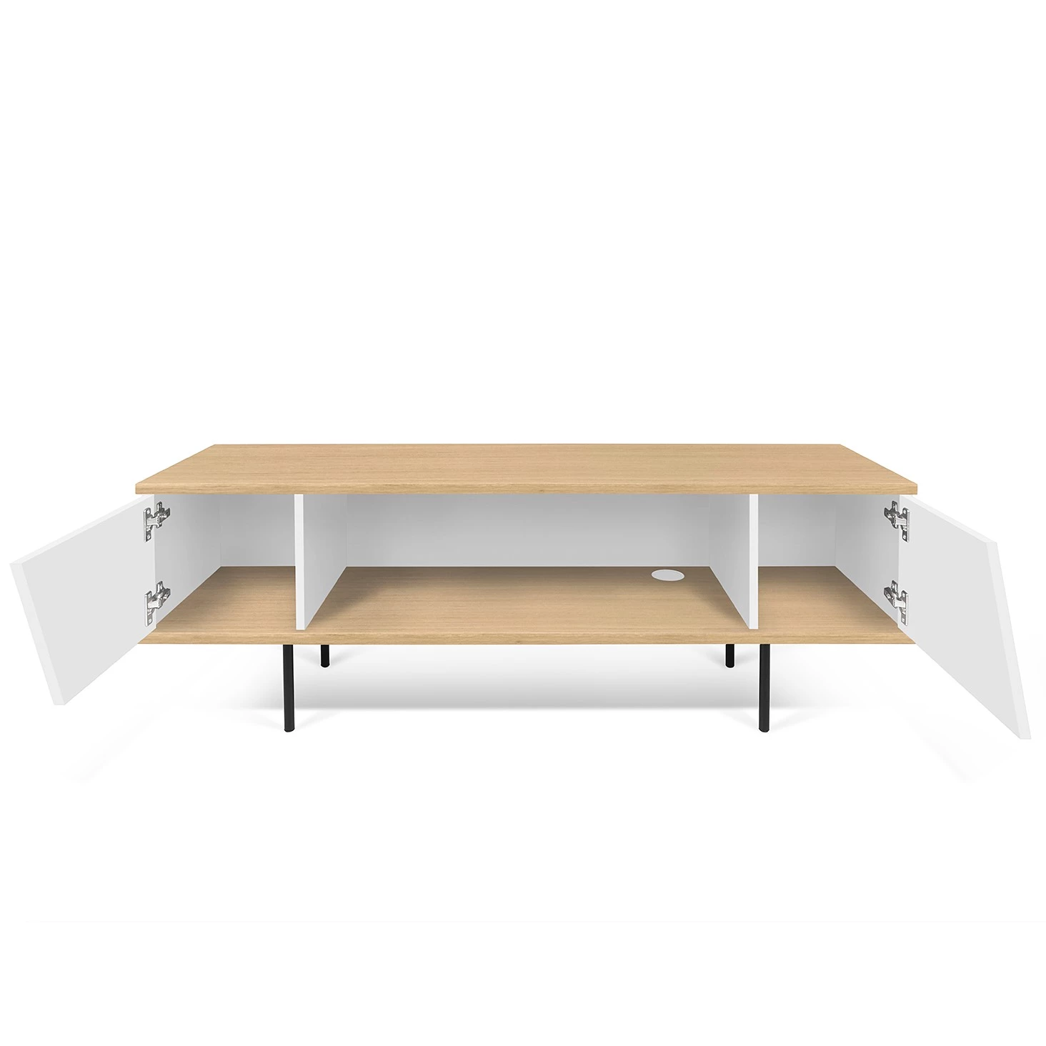 Temahome Meuble TV Dixie - Chêne / Blanc 6 Temahome Meuble TV Dixie - Chêne / Blanc – Image 4