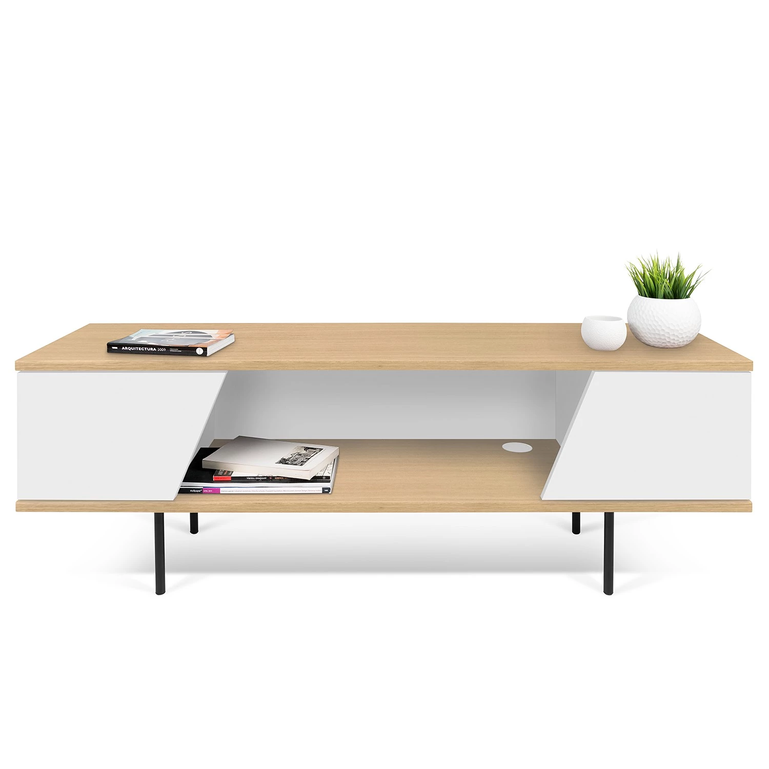 Temahome Meuble TV Dixie - Chêne / Blanc 8 Temahome Meuble TV Dixie - Chêne / Blanc – Image 6