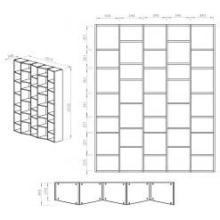 Temahome Étagère Maze II - Gris sable -Meubles de salon Soldes 1000255245 210324 15033400216 SKETCH DETAILS P000000001000255245 sketch