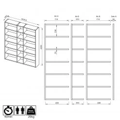 Temahome Étagère Pombal I - Imitation béton -Meubles de salon Soldes 1000255259 210324 15033600338 SKETCH DETAILS P000000001000255259 sketch