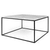 Temahome Table basse Gleam I - Marbre / Métal - Blanc / Noir - Largeur : 75 cm