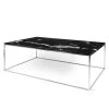 Temahome Table basse Gleam I - Marbre / Métal - Noir / Chrome - Largeur : 120 cm -Meubles de salon Soldes 1000255277 210324 15033800445 IMAGE P000000001000255277