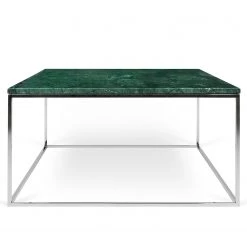 Temahome Table basse Gleam I - Marbre / Métal - Vert / Chrome - Largeur : 75 cm -Meubles de salon Soldes 1000255279 210324 15033800465 DETAILS P000000001000255279