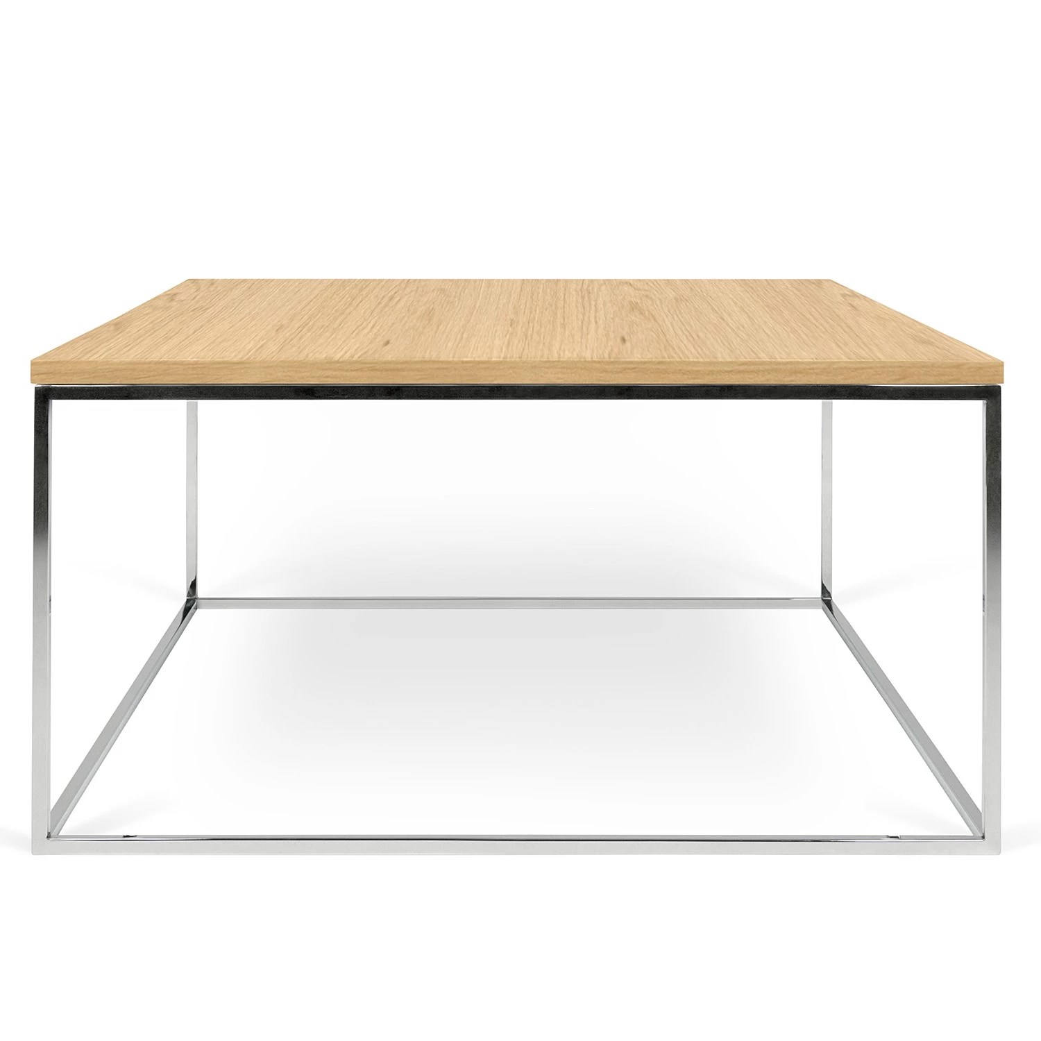 Temahome Table basse Gleam III - Placage en bois véritable / Métal - Chêne - Largeur : 75 cm 4 Temahome Table basse Gleam III - Placage en bois véritable / Métal - Chêne - Largeur : 75 cm – Image 2