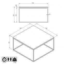 Temahome Table basse Gleam III - Placage en bois véritable / Métal - Chêne - Largeur : 75 cm 9 Temahome Table basse Gleam III - Placage en bois véritable / Métal - Chêne - Largeur : 75 cm -Meubles de salon Soldes 1000255281 210324 15033800478 SKETCH DETAILS P000000001000255281 sketch