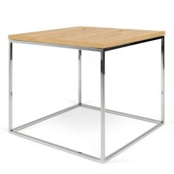 Temahome Table basse Gleam IV - Placage en bois véritable / Métal - Chêne