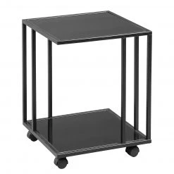 Loftscape Bout de canapé Bonnefond - Verre / Métal - Noir