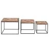 Red Living Tables gigognes Le Meux II (lot de 3) - Bois recyclé massif / Métal - Marron / Noir -Meubles de salon Soldes 1000255950 210407 14335500034 IMAGE P000000001000255950