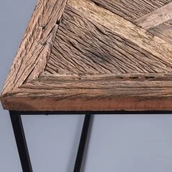 Red Living Tables gigognes Le Meux II (lot de 3) - Bois recyclé massif / Métal - Marron / Noir -Meubles de salon Soldes 1000255950 210719 17515600003 DETAILS P000000001000255950