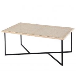Loftscape Table basse Boissay - Cannage / Métal - Pin / Noir