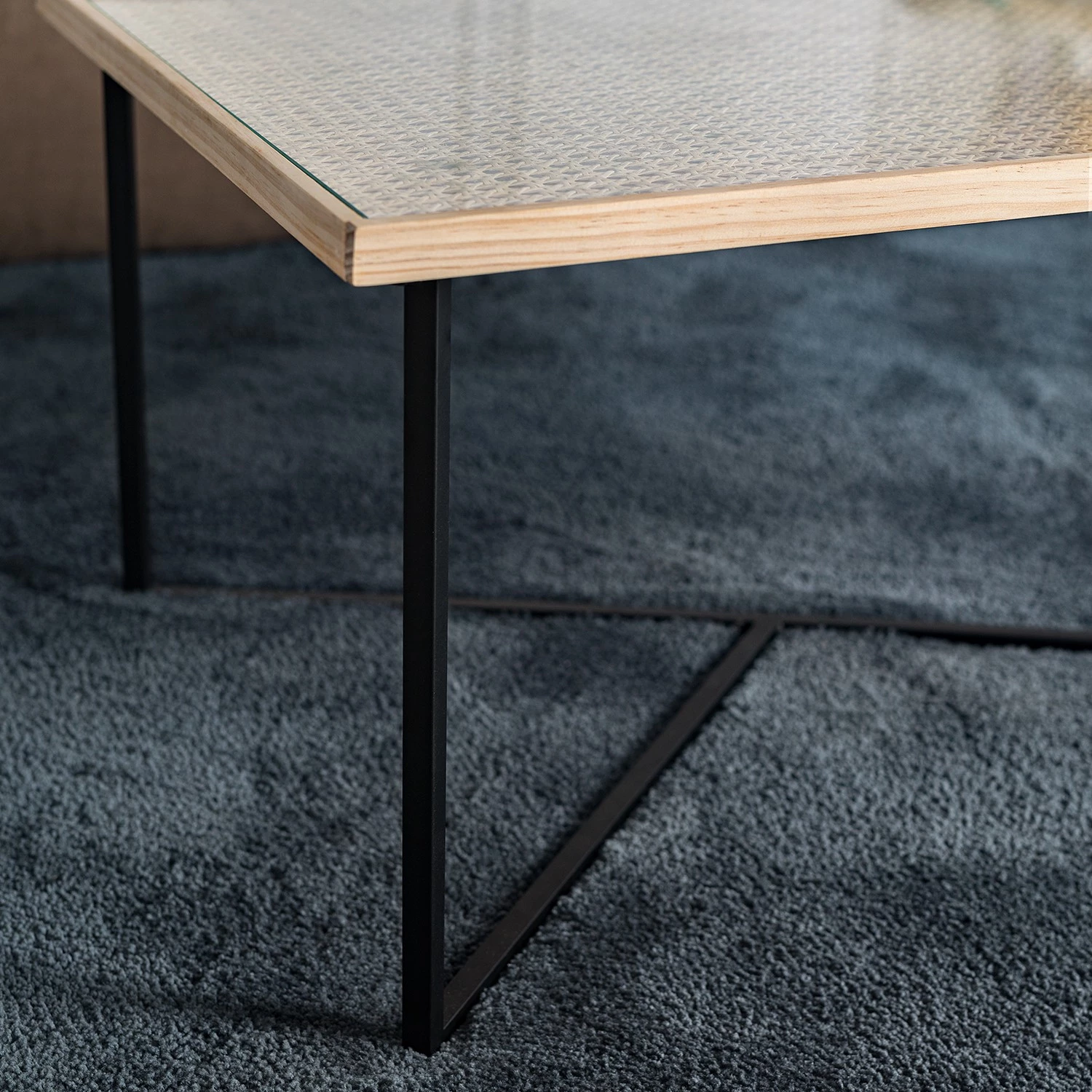 Loftscape Table basse Boissay - Cannage / Métal - Pin / Noir 9 Loftscape Table basse Boissay - Cannage / Métal - Pin / Noir – Image 7