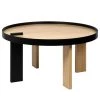 Temahome Table basse Bruno - Placage en bois véritable / Métal -Chêne / Noir -Meubles de salon Soldes 1000255969 210331 14444800018 IMAGE P000000001000255969