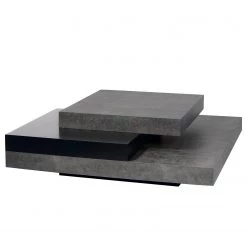 Temahome Table basse Slate - Imitation béton / Noir