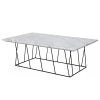 Temahome Table basse Helix - Marbre / Métal - Blanc