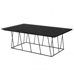 Temahome Table basse Helix - Marbre / Métal - Noir