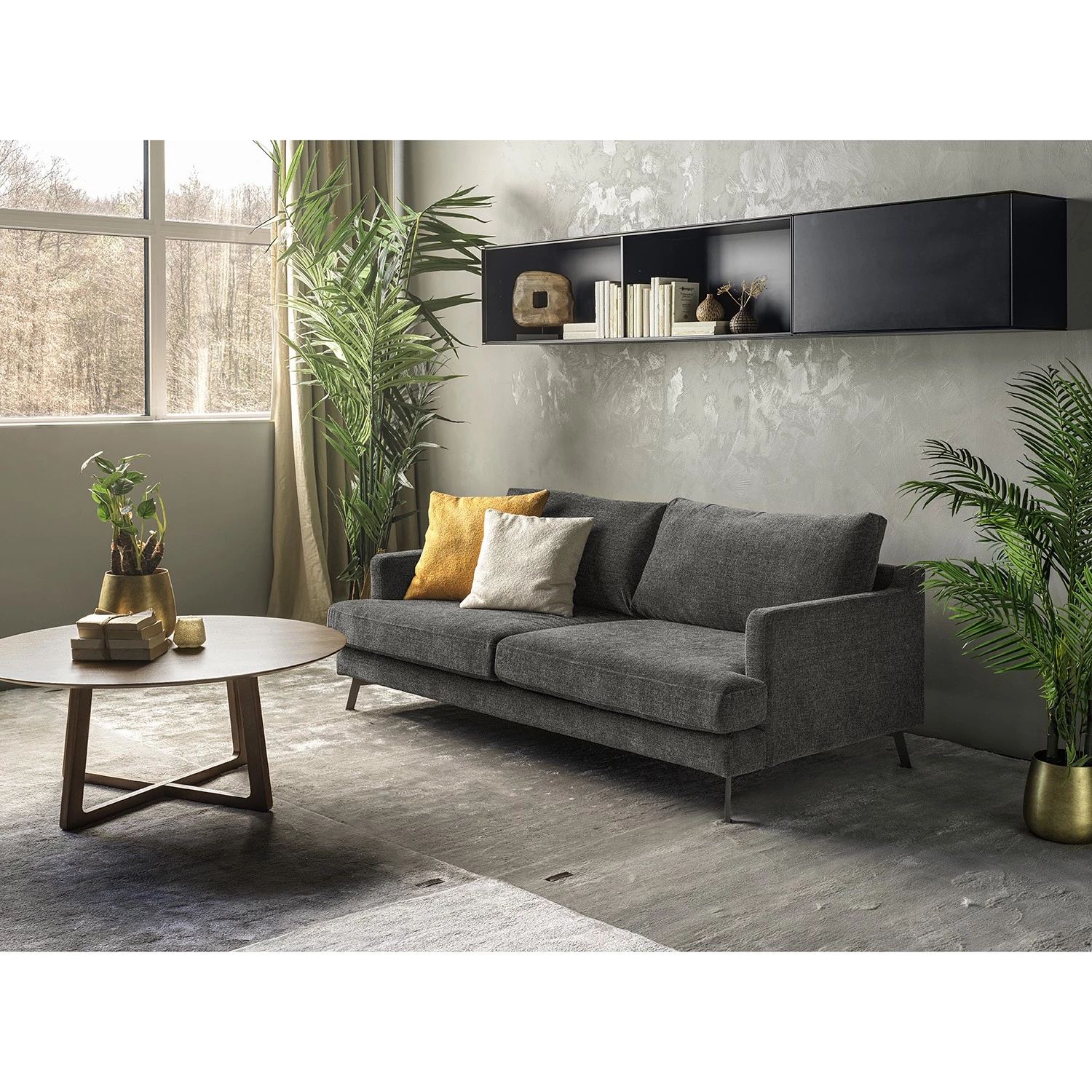 Studio Copenhagen Canapé Vieux Bourg (3 places) - Tissu - Tissu Nona: Anthracite 4 Studio Copenhagen Canapé Vieux Bourg (3 places) - Tissu - Tissu Nona: Anthracite – Image 2