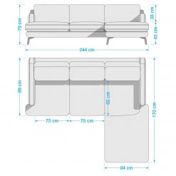 Studio Copenhagen Canapé d’angle Vieux Bourg - Tissu - Tissu Nona: Taupe - Méridienne courte à droite (vue de face) 31 Studio Copenhagen Canapé d’angle Vieux Bourg - Tissu - Tissu Nona: Taupe - Méridienne courte à droite (vue de face) -Meubles de salon Soldes 1000256626 210809 09092400117 SKETCH DETAILS P000000001000256626 sketch