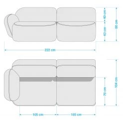 Studio Copenhagen Canapé d’angle Vieux Colpo - Tissu Meave: Gris minéral - Accoudoir monté à gauche (vu de face) -Meubles de salon Soldes 1000256675 210809 09092200045 SKETCH DETAILS P000000001000256675 sketch