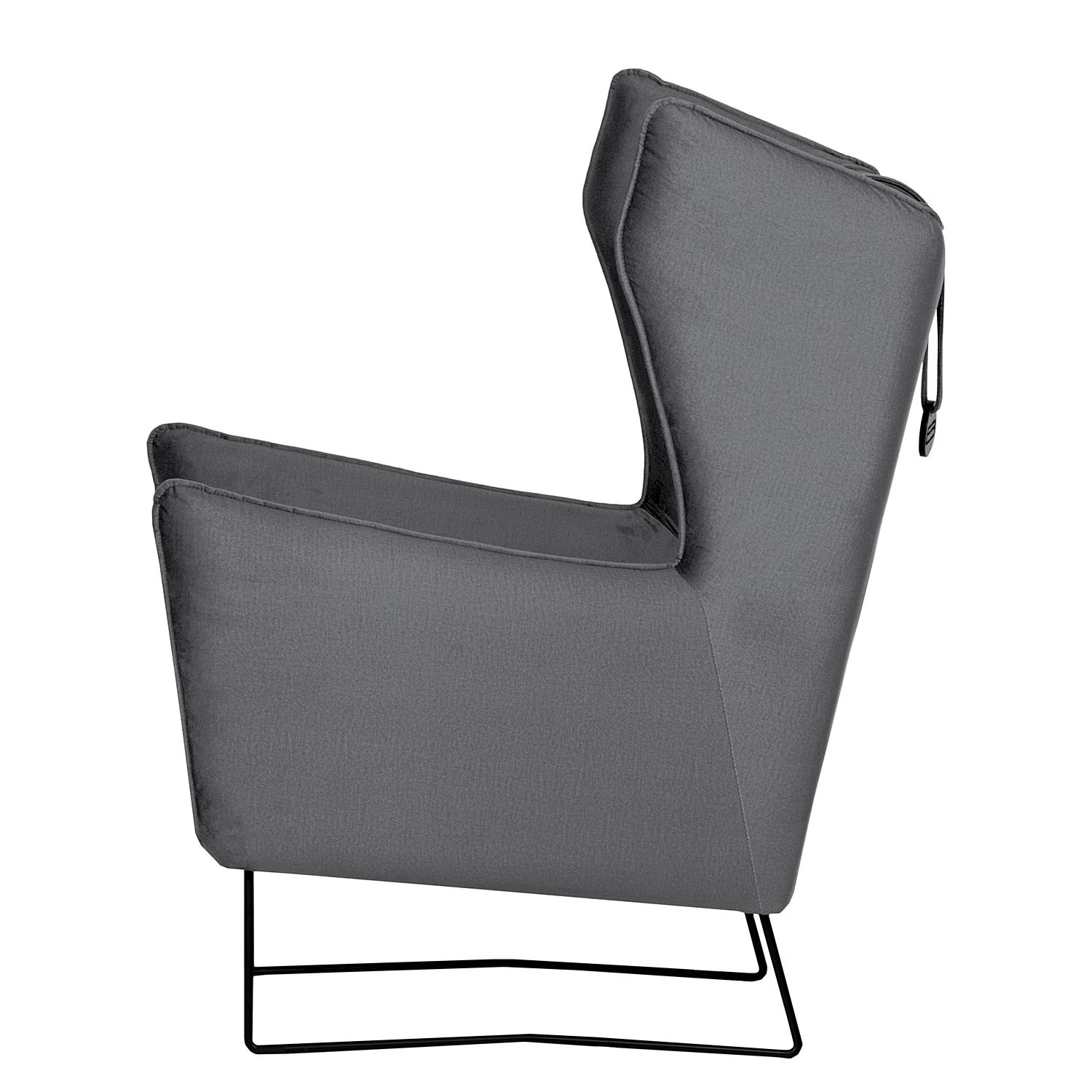Bizzarto Fauteuil Caleta - Tissu - Velours Onoli: Anthracite 7 Bizzarto Fauteuil Caleta - Tissu - Velours Onoli: Anthracite – Image 5