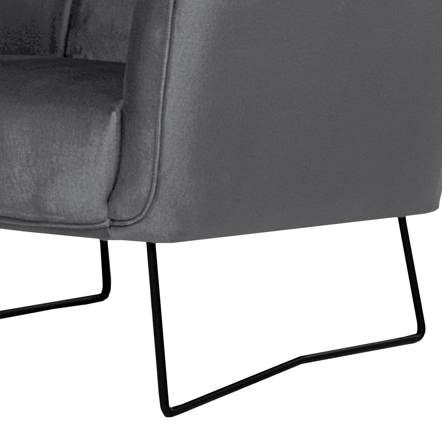 Bizzarto Fauteuil Caleta - Tissu - Velours Onoli: Anthracite 13 Bizzarto Fauteuil Caleta - Tissu - Velours Onoli: Anthracite – Image 11