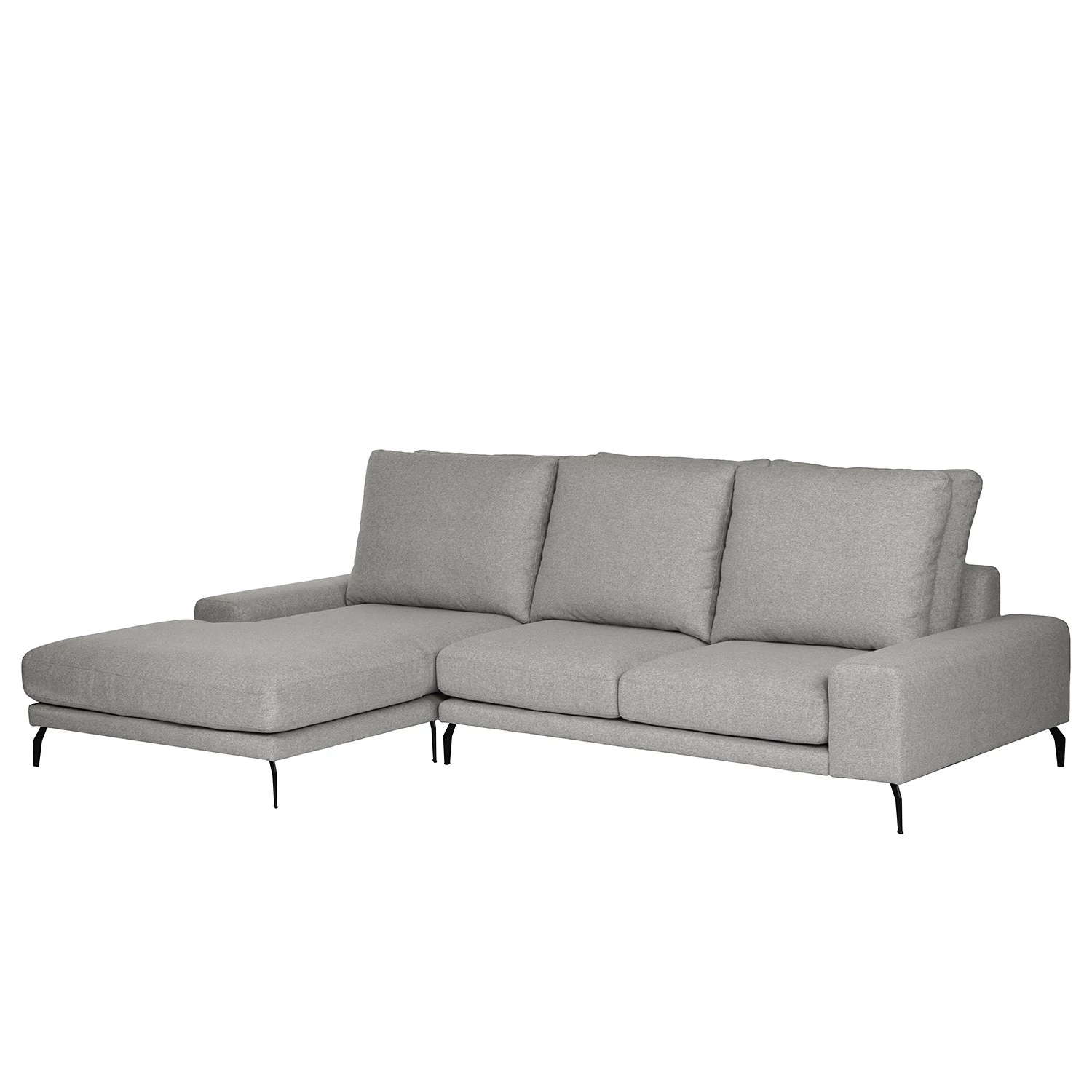 Bizzarto Canapé d’angle Penda II - Tissu - Tissu Sogol: Gris fumé - Méridienne courte à gauche (vue de face) 3 Bizzarto Canapé d’angle Penda II - Tissu - Tissu Sogol: Gris fumé - Méridienne courte à gauche (vue de face)