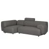 Bizzarto Canapé d’angle Imbert - Tissu - Tissu Sogol: Gris foncé - Méridienne longue à gauche (vue de face) -Meubles de salon Soldes 1000256792 210427 06030300062 IMAGE P000000001000256792
