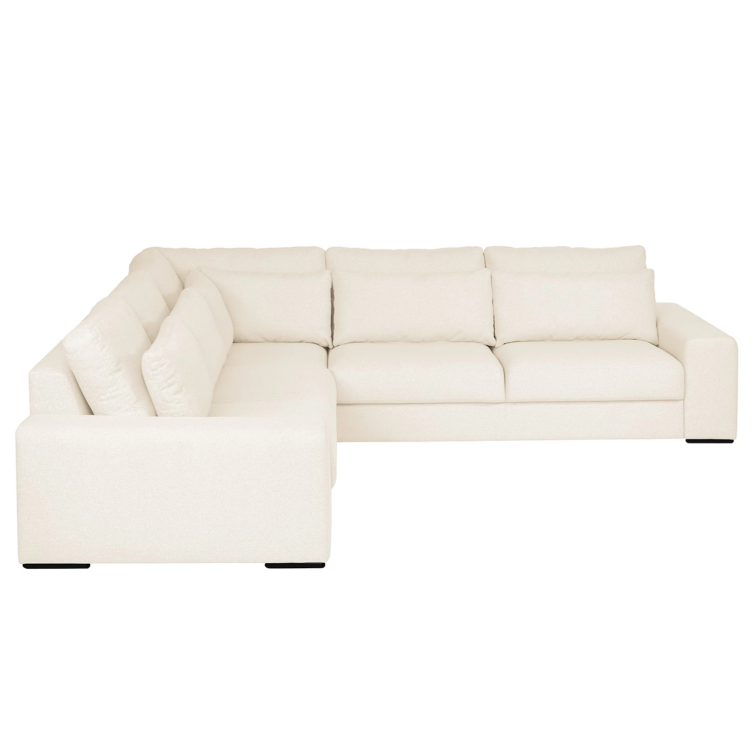 Bizzarto Canapé d’angle Gurabo II - Tissu - Tissu Sogol: Créme - Méridienne courte montable des deux côtés 5 Bizzarto Canapé d’angle Gurabo II - Tissu - Tissu Sogol: Créme - Méridienne courte montable des deux côtés – Image 3