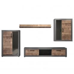 Trendteam Ensemble meubles TV Jazz (4 éléments) - Imitation chêne foncé / Gris foncé 13 Trendteam Ensemble meubles TV Jazz (4 éléments) - Imitation chêne foncé / Gris foncé -Meubles de salon Soldes 1000256959 210409 12314100028 DETAILS P000000001000256959