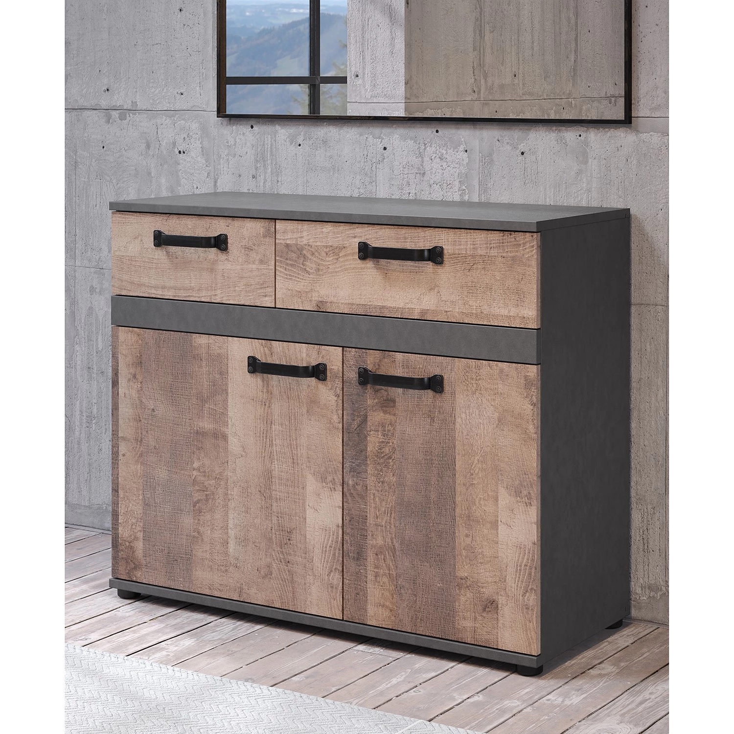 Trendteam Meuble d’entrée Stripe I - Imitation bois recyclé / Gris 10 Trendteam Meuble d’entrée Stripe I - Imitation bois recyclé / Gris – Image 8