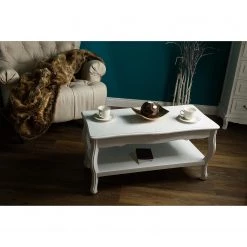 Ridgevalley Table basse Larchamp - Sapin massif - Blanc -Meubles de salon Soldes 1000257189 210430 12592800022 MOOD DETAILS P000000001000257189 mood
