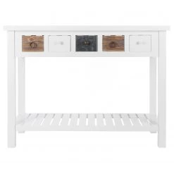 Ridgevalley Console Itzehoe - Paulownia massif - Blanc / Multicolore -Meubles de salon Soldes 1000257196 210430 13000900054 DETAILS P000000001000257196