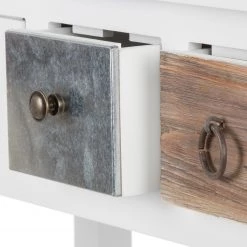 Ridgevalley Console Itzehoe - Paulownia massif - Blanc / Multicolore -Meubles de salon Soldes 1000257196 210430 13001200056 DETAILS P000000001000257196