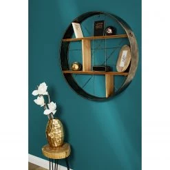 Ridgevalley Étagère murale Coch - Bois manufacturé / Eucalyptus massif - Imitation chêne / Cuivre 19 Ridgevalley Étagère murale Coch - Bois manufacturé / Eucalyptus massif - Imitation chêne / Cuivre -Meubles de salon Soldes 1000257206 210430 13011900107 MOOD DETAILS P000000001000257206 mood