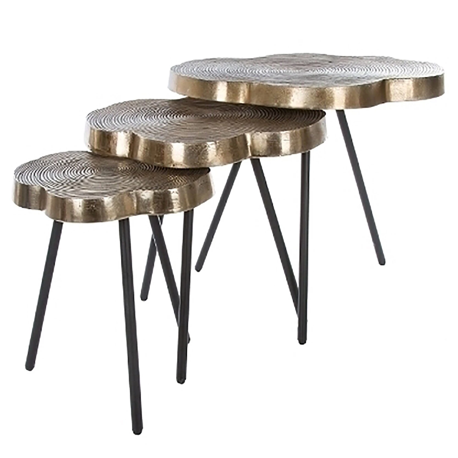 Ridgevalley Bouts de canapé Pal (3 éléments) - Métal - Marron 5 Ridgevalley Bouts de canapé Pal (3 éléments) - Métal - Marron – Image 3