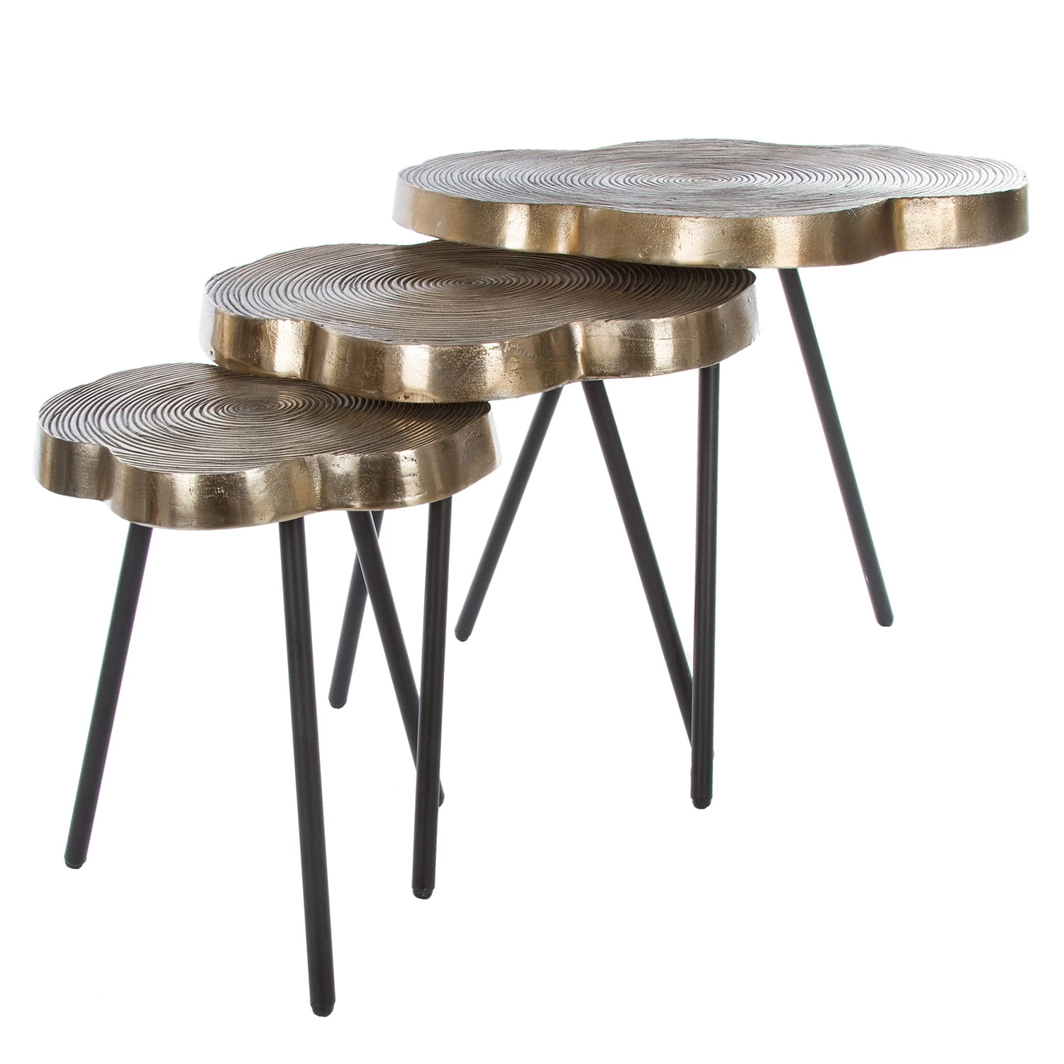 Ridgevalley Bouts de canapé Pal (3 éléments) - Métal - Marron 9 Ridgevalley Bouts de canapé Pal (3 éléments) - Métal - Marron – Image 7