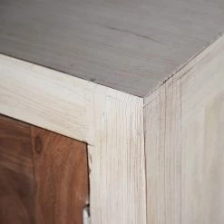 Wolf-Möbel Buffet Maison I - Acacia massif - Acacia couleur pierre / Blanc cassé -Meubles de salon Soldes 1000257219 220406 060 DETAILS P000000001000257219