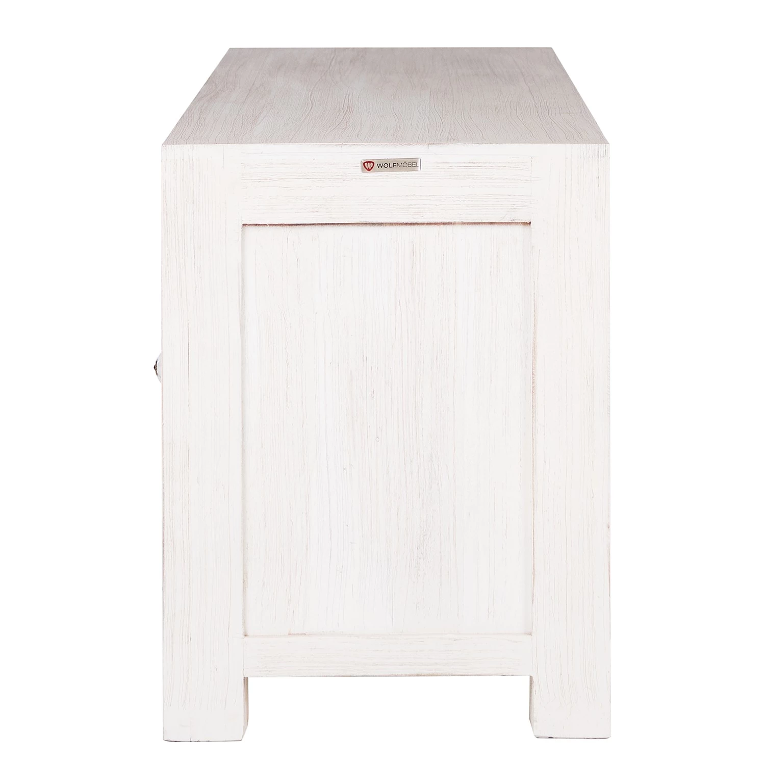 Wolf-Möbel Meuble TV Maison - Acacia massif - Acacia couleur pierre / Blanc cassé 8 Wolf-Möbel Meuble TV Maison - Acacia massif - Acacia couleur pierre / Blanc cassé – Image 6