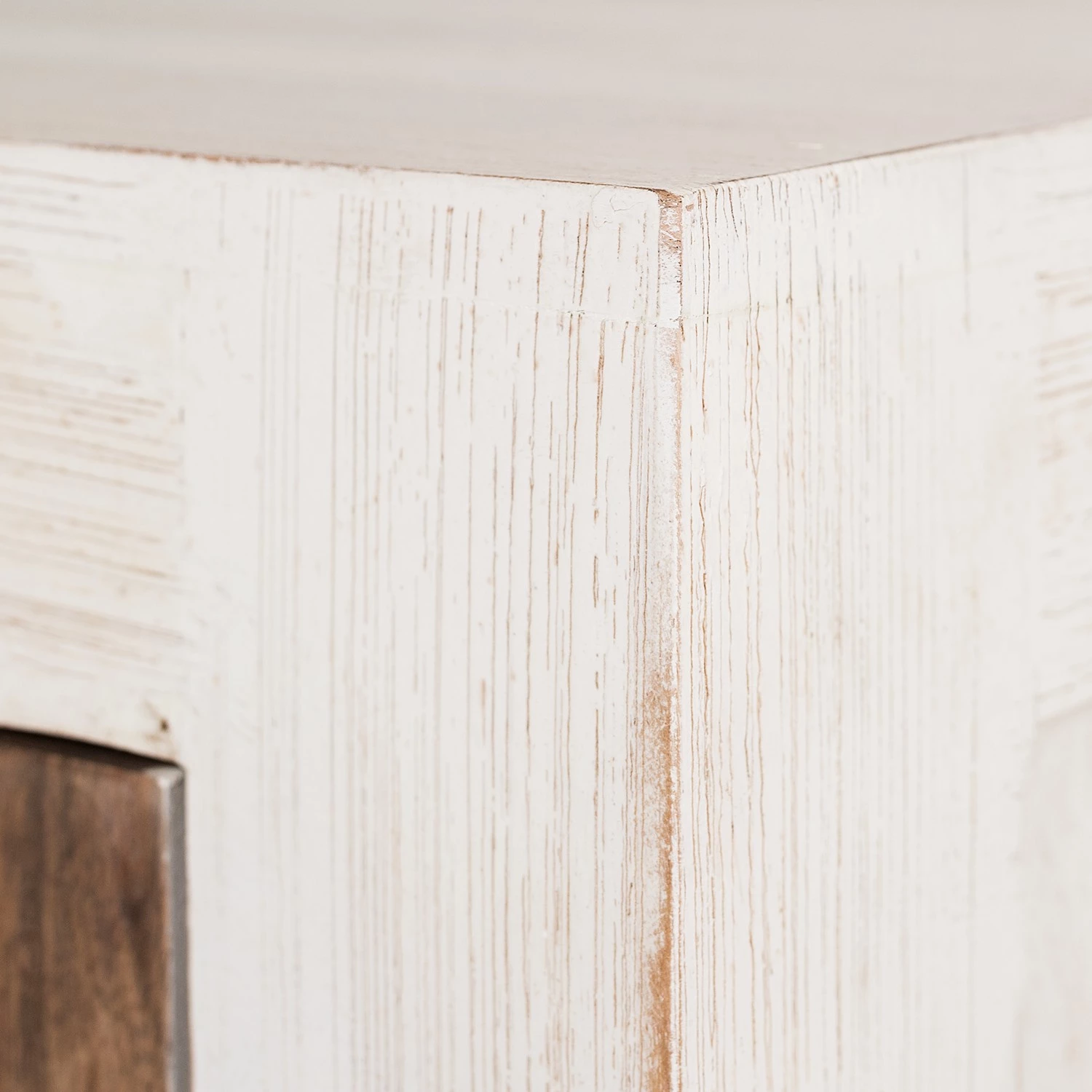 Wolf-Möbel Meuble TV Maison - Acacia massif - Acacia couleur pierre / Blanc cassé 10 Wolf-Möbel Meuble TV Maison - Acacia massif - Acacia couleur pierre / Blanc cassé – Image 8