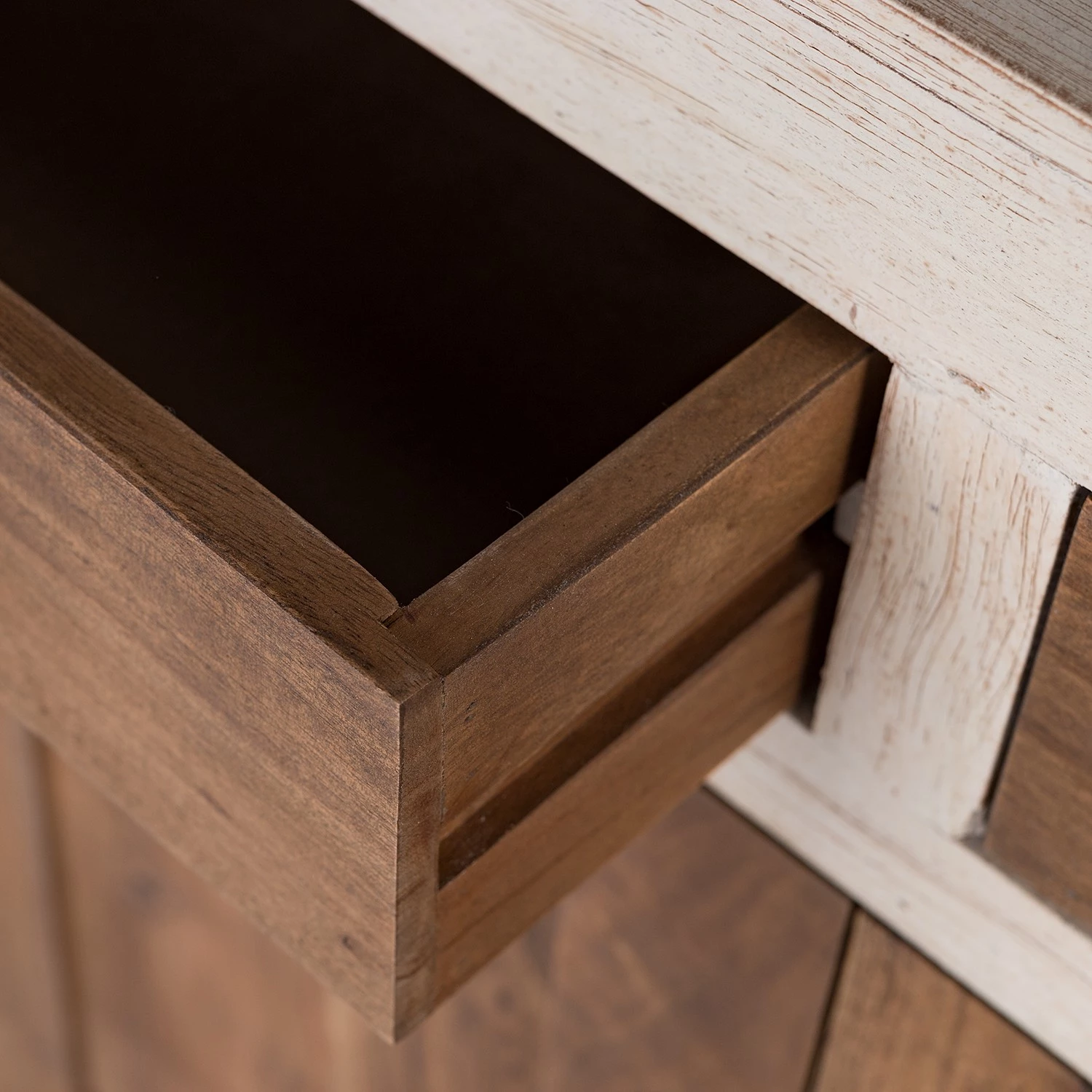 Wolf-Möbel Buffet Maison II - Acacia massif - Acacia couleur pierre / Blanc cassé 9 Wolf-Möbel Buffet Maison II - Acacia massif - Acacia couleur pierre / Blanc cassé – Image 7