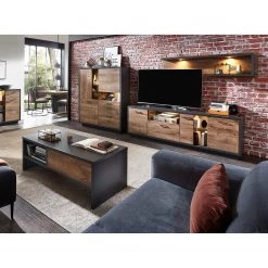 Red Living Étagère murale Batey I - Imitation chêne de Havel / Graphite -Meubles de salon Soldes 1000257538 210413 13401000017 MOOD DETAILS P000000001000257538 mood