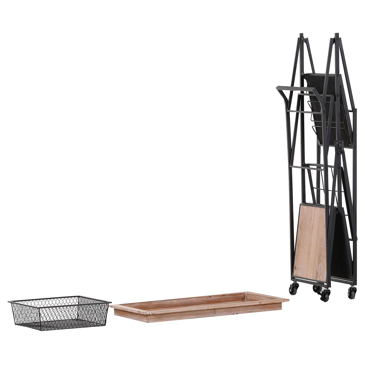 Red Living Desserte Nasva I - Sapin massif / Métal - Sapin / Noir 4 Red Living Desserte Nasva I - Sapin massif / Métal - Sapin / Noir – Image 2