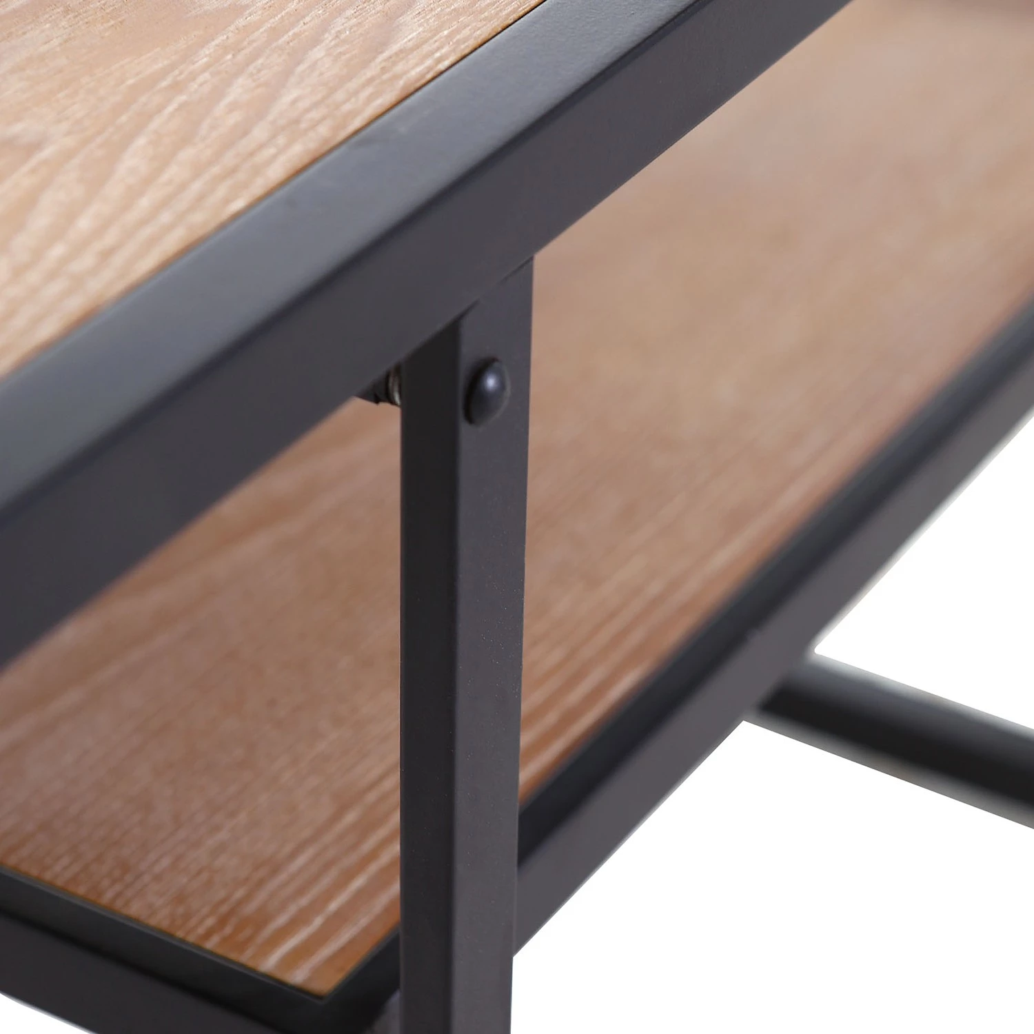 Red Living Table basse Cap Cana - Placage en bois véritable / Métal - Araucaria de Chine / Noir 5 Red Living Table basse Cap Cana - Placage en bois véritable / Métal - Araucaria de Chine / Noir – Image 3