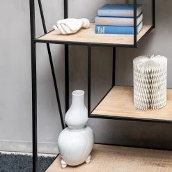 Red Living Étagère Cap Cana II - Placage en bois véritable / Métal - Araucaria de Chine / Noir -Meubles de salon Soldes 1000259773 210720 15345700008 DETAILS P000000001000259773