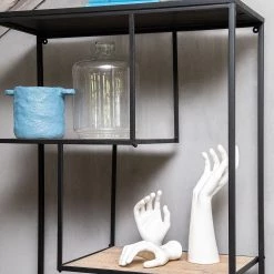 Red Living Étagère Cap Cana II - Placage en bois véritable / Métal - Araucaria de Chine / Noir -Meubles de salon Soldes 1000259773 210720 15345700009 DETAILS P000000001000259773