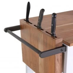 Red Living Desserte Pidula I - Acacia massif / Métal - Acacia blanc / Acacia -Meubles de salon Soldes 1000259774 210421 08212400054 DETAILS P000000001000259774